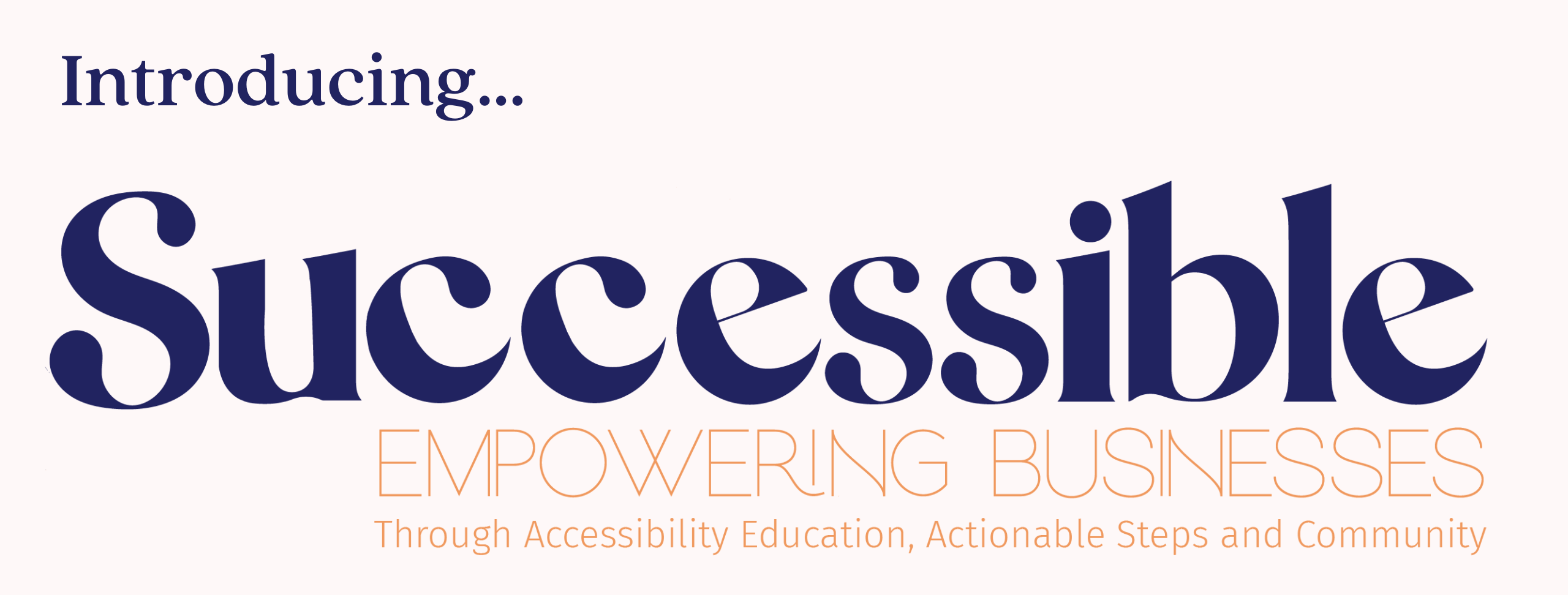 Text reads "Introducing Successible - Empowering Businesses Through Accessibility Education, Actionable Steps and Community"